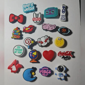 20 Mixed Shoe Charms Silicone Lot for Crocs